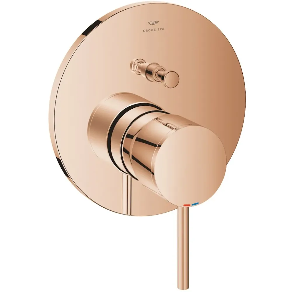 Grohe Atrio Baterie cada dus incastrata, 2 iesiri, cupru