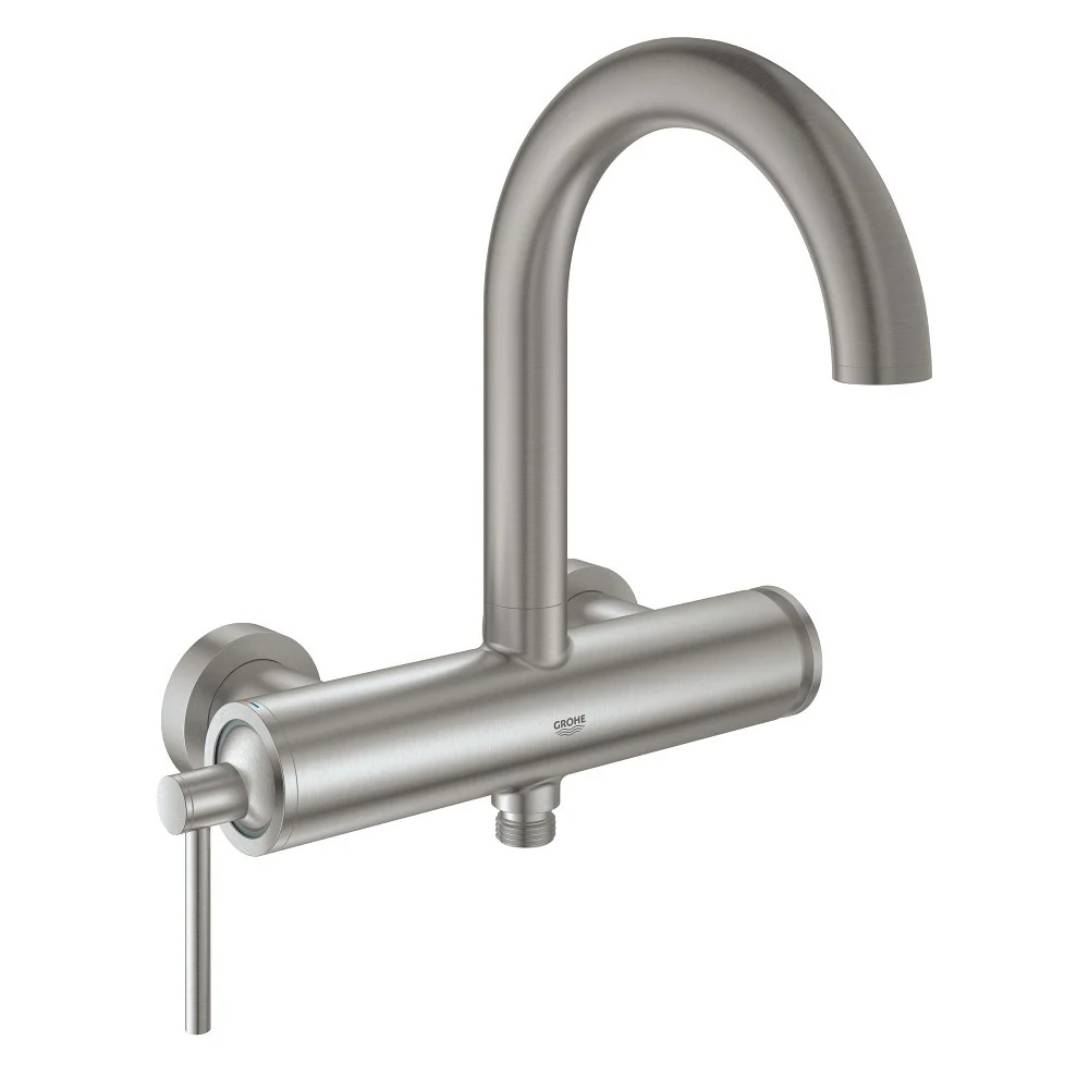 Grohe Atrio Baterie cada dus monocomanda, aspect inox (supersteel)