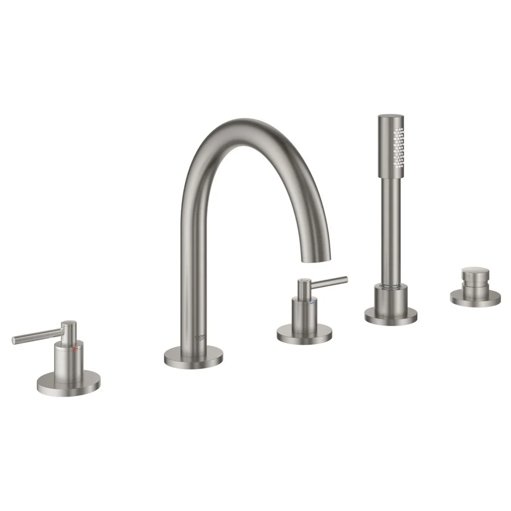 Grohe Atrio Baterie cada dus cu set dus, manere levier, aspect inox (supersteel)