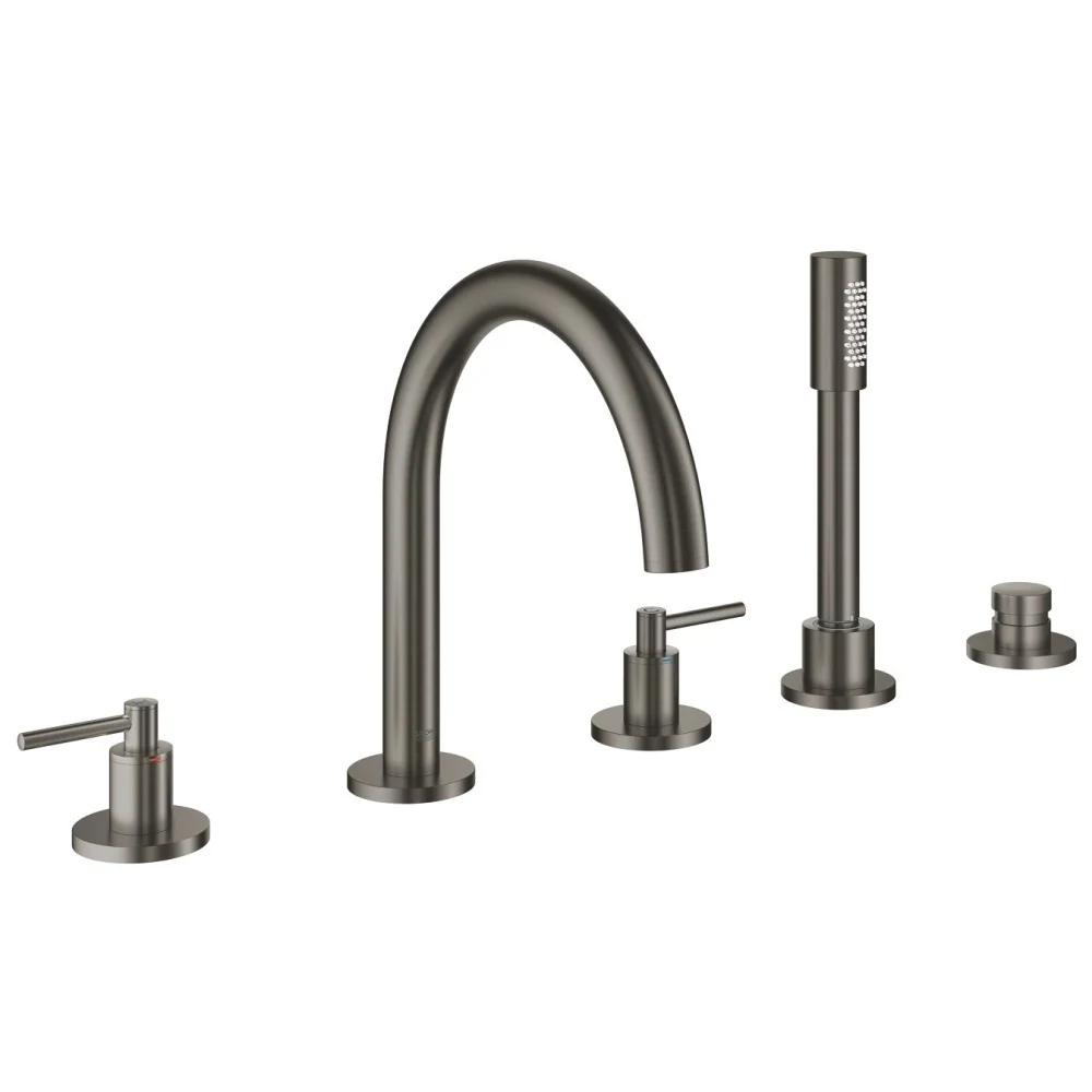 Grohe Atrio Baterie cada dus cu set dus, manere levier, antracit mat (brushed hard graphite)