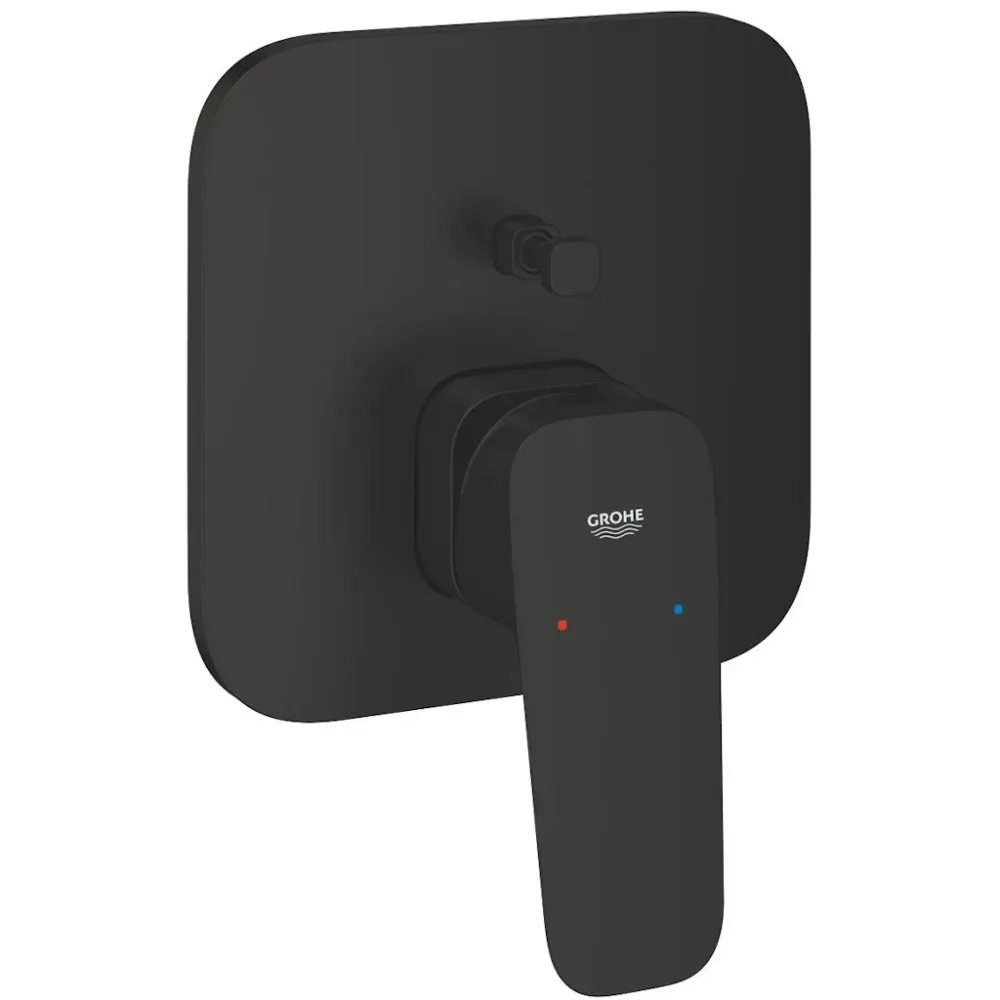 Grohe Cubeo Baterie cada dus monocomanda incastrata, negru mat