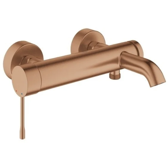 Grohe Essence Baterie cada dus monocomanda, montaj pe perete, cupru mat (brushed warm sunset)