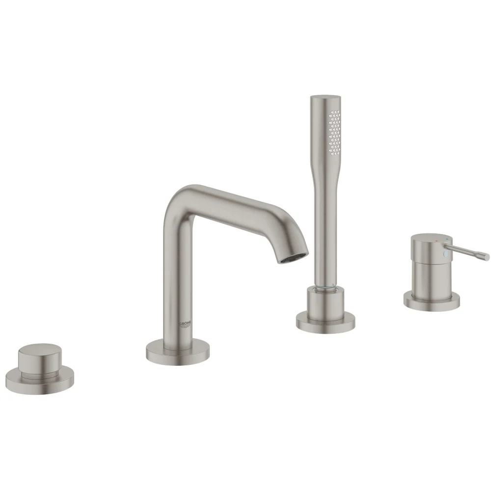 Grohe Essence Baterie cada dus monocomanda cu set dus, montaj pe cada, aspect inox (supersteel)