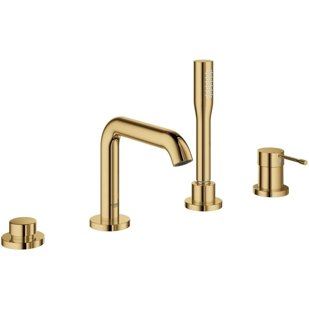 Grohe Essence Baterie cada dus monocomanda cu set dus, montaj pe cada, auriu (cool sunrise)