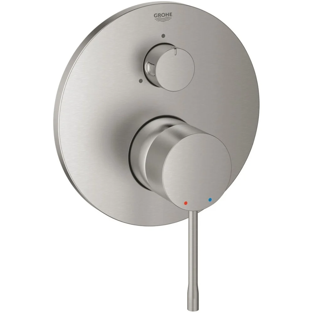 Grohe Essence Baterie cada dus monocomanda incastrata, 3 iesiri, aspect inox (supersteel)