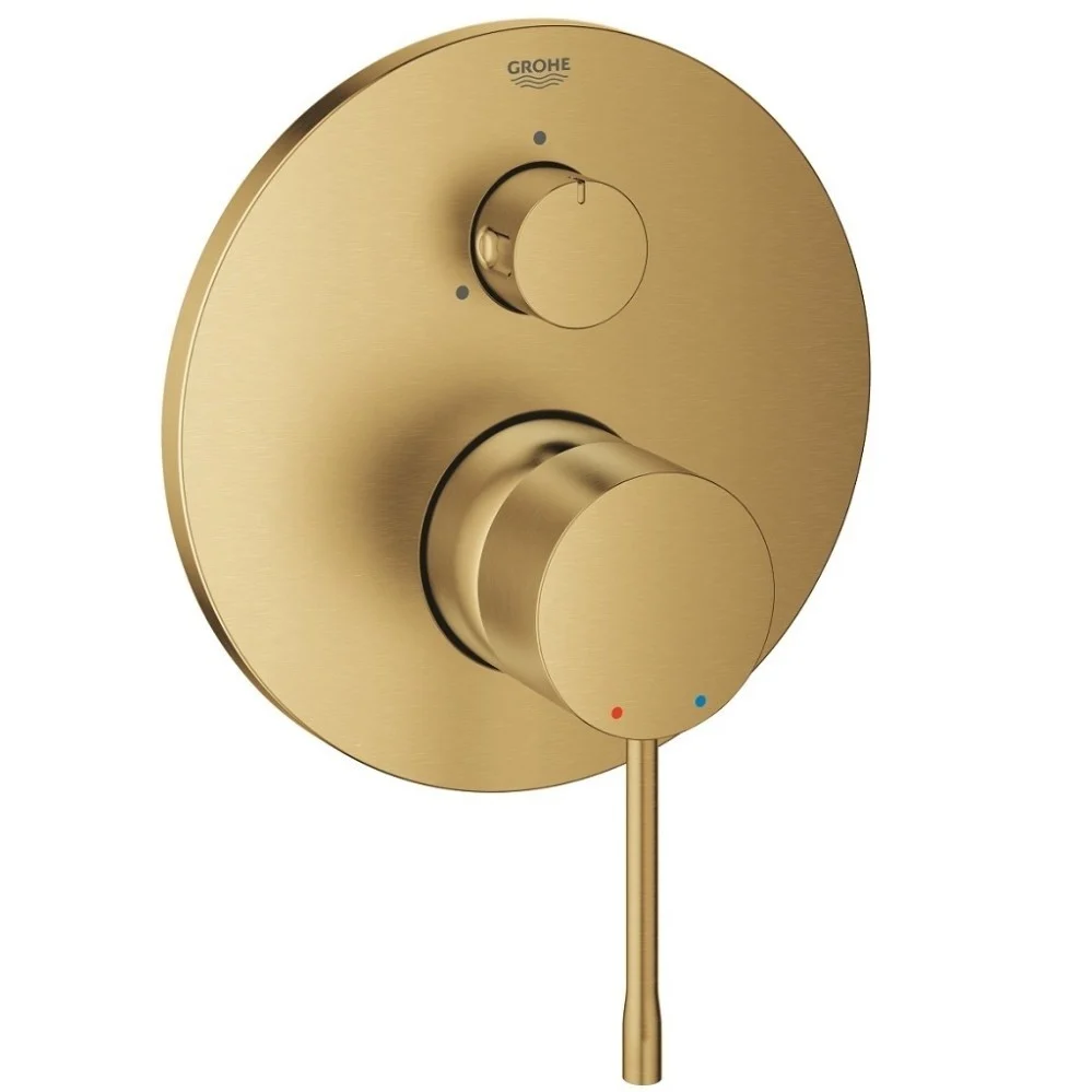 Grohe Essence Baterie cada dus monocomanda incastrata, 3 iesiri, auriu mat (brushed cool sunrise)