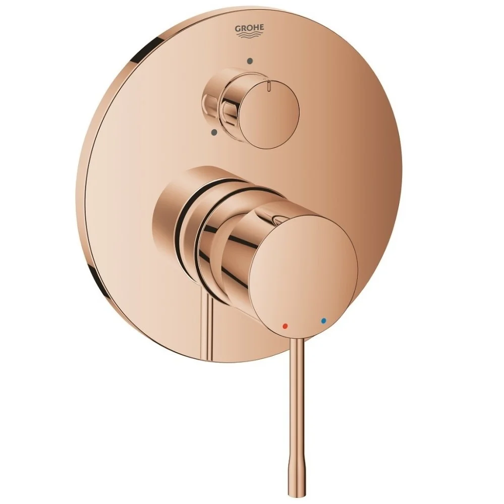 Grohe Essence Baterie cada dus monocomanda incastrata, 3 iesiri, cupru (warm sunset)