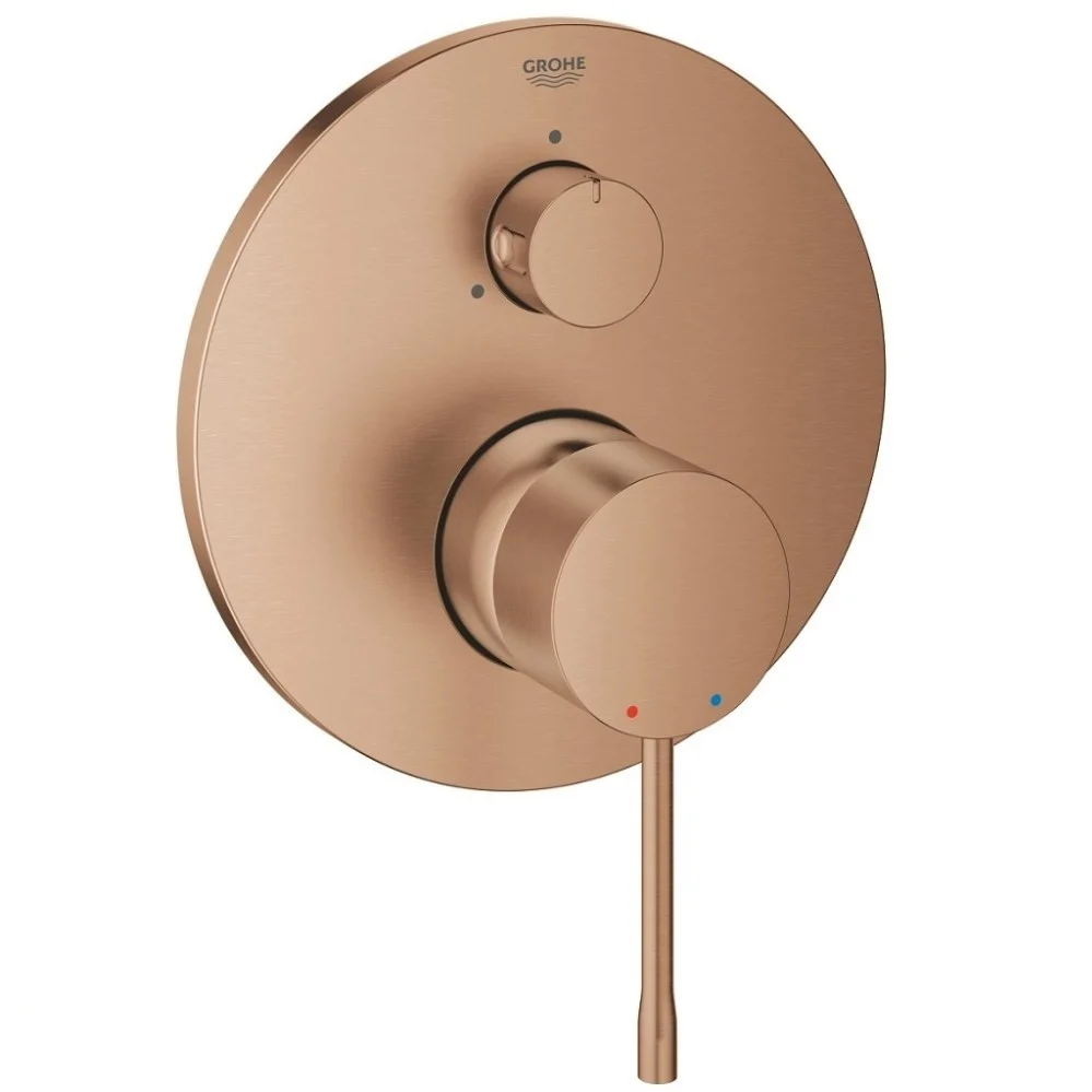 Grohe Essence Baterie cada dus monocomanda incastrata, 3 iesiri, cupru mat (brushed warm sunset)