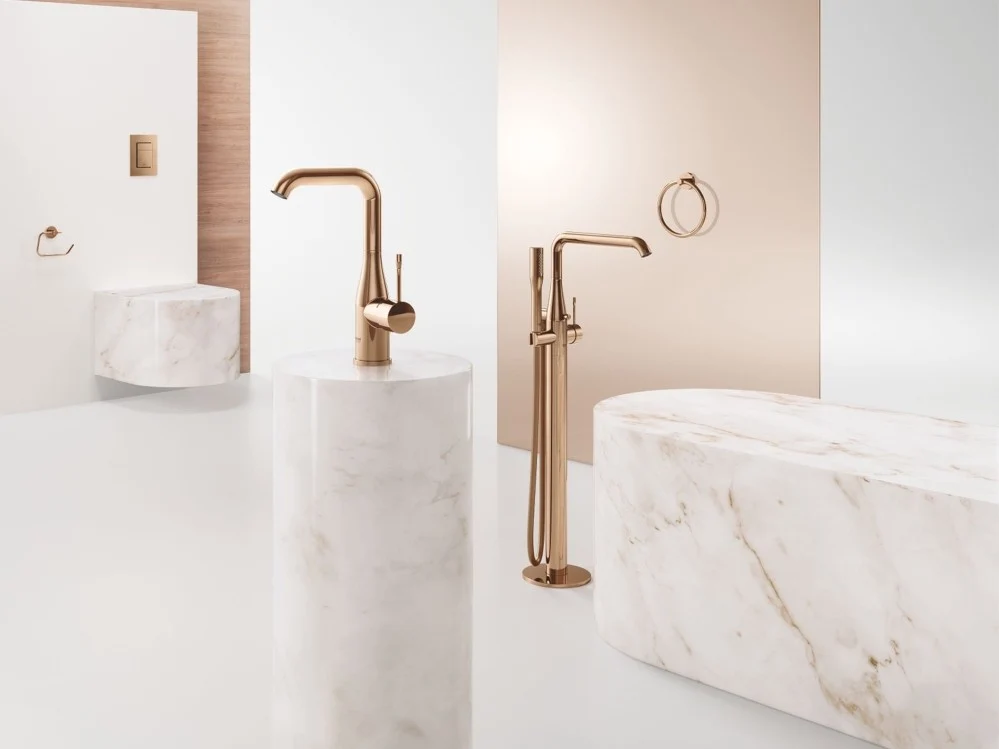 Grohe Essence Baterie cada freestanding, cupru (warm sunset)