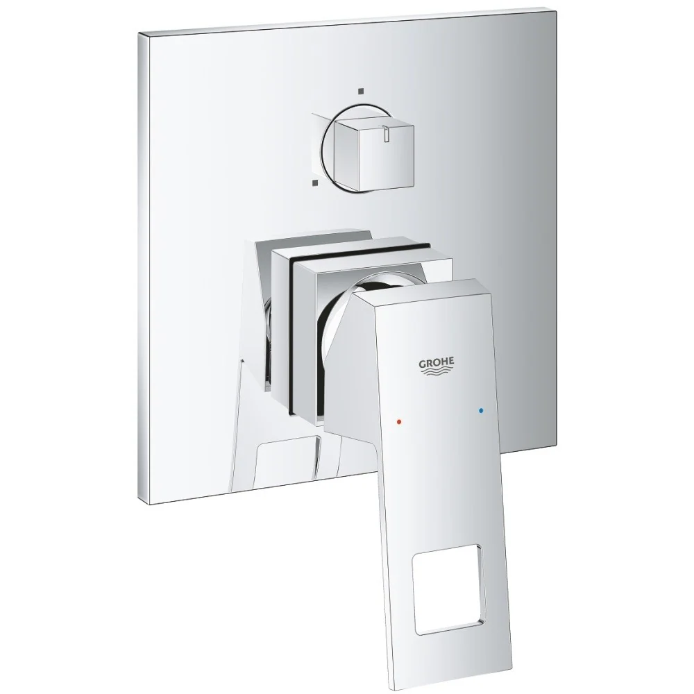 Grohe Eurocube Baterie cada dus incastrata, 3 iesiri, crom