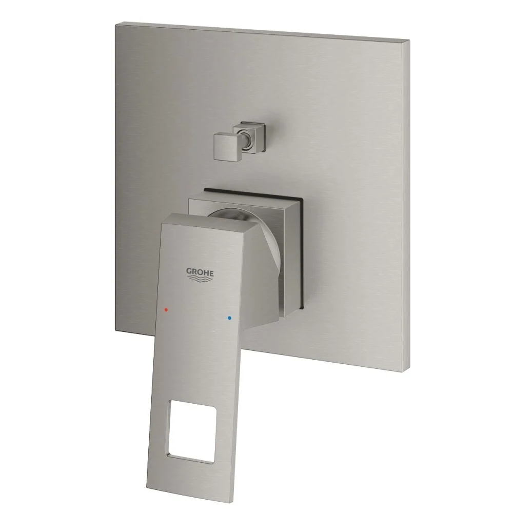 Grohe Eurocube Baterie cada dus incastrata, 2 iesiri, aspect inox (supersteel)