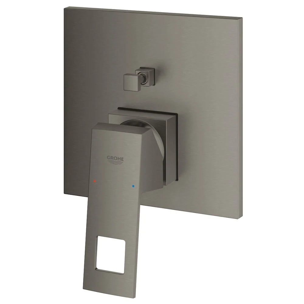 Grohe Eurocube Baterie cada dus incastrata, 2 iesiri, antracit mat (brushed hard graphite)