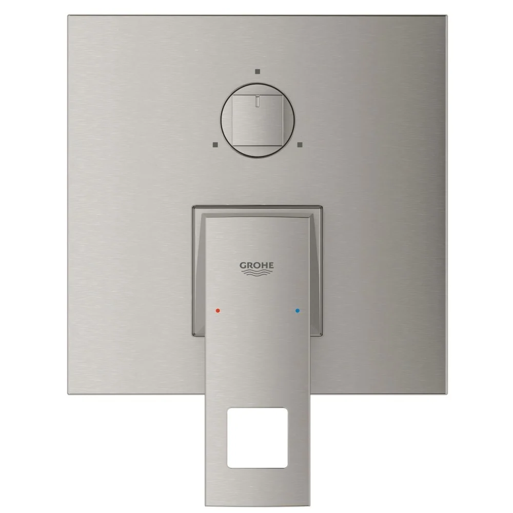Grohe Eurocube Baterie cada dus incastrata, 3 iesiri, aspect inox (supersteel)