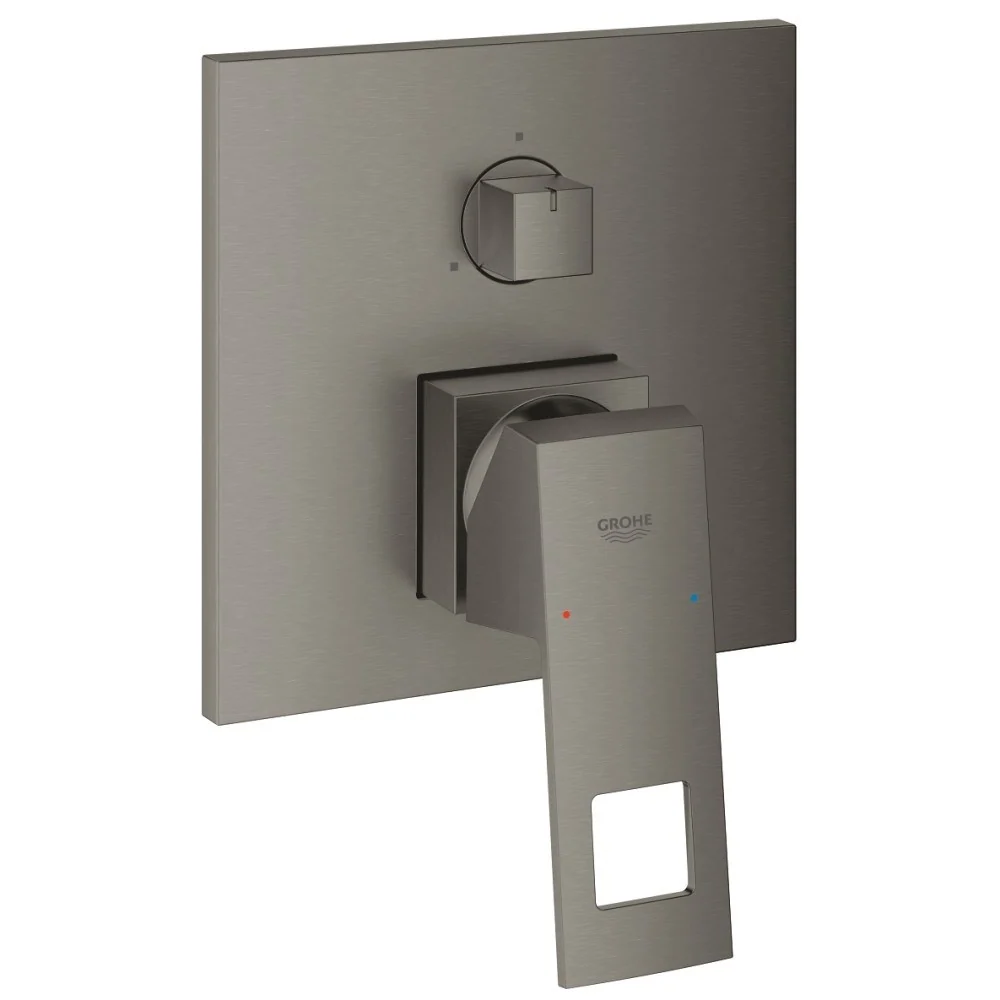 Grohe Eurocube Baterie cada dus incastrata, 3 iesiri, antracit mat (brushed hard graphite)