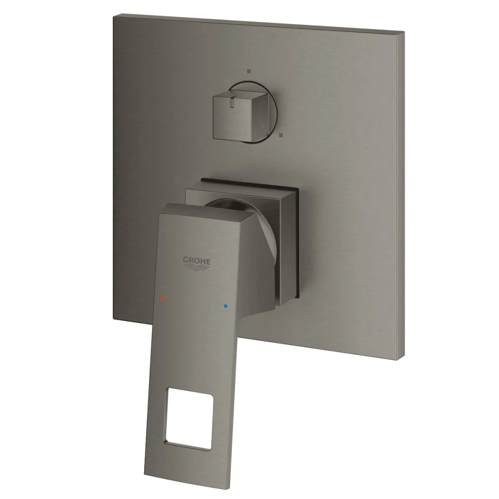 Grohe Eurocube Baterie cada dus incastrata, 3 iesiri, antracit mat (brushed hard graphite)