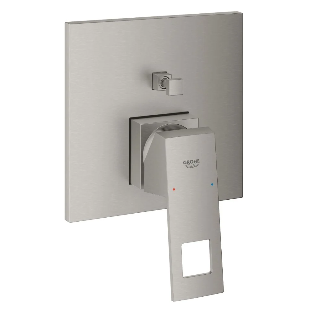 Grohe Eurocube Baterie cada dus incastrata, 2 iesiri, aspect inox (supersteel)