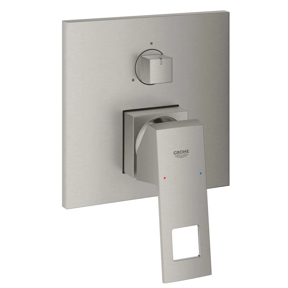 Grohe Eurocube Baterie cada dus incastrata, 3 iesiri, aspect inox (supersteel)