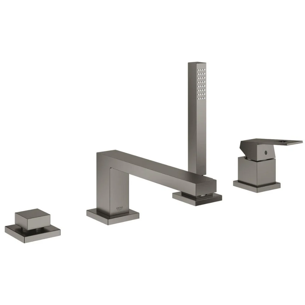 Grohe Eurocube Baterie cada dus monocomanda cu set dus, montaj pe cada, antracit mat (brushed hard graphite)