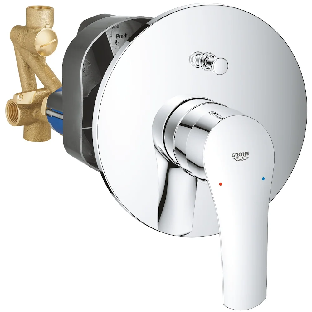 Grohe Eurosmart Baterie cada dus incastrata set complet, crom