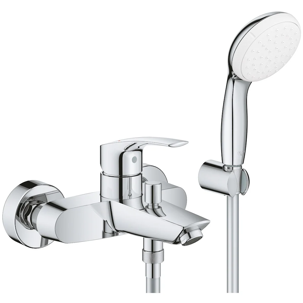Grohe Eurosmart Baterie cada dus monocomanda cu set dus, crom