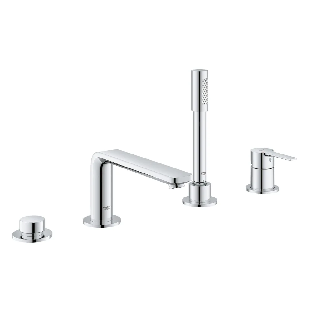 Grohe Lineare Baterie cada dus monocomanda si set dus, 4 orificii, crom
