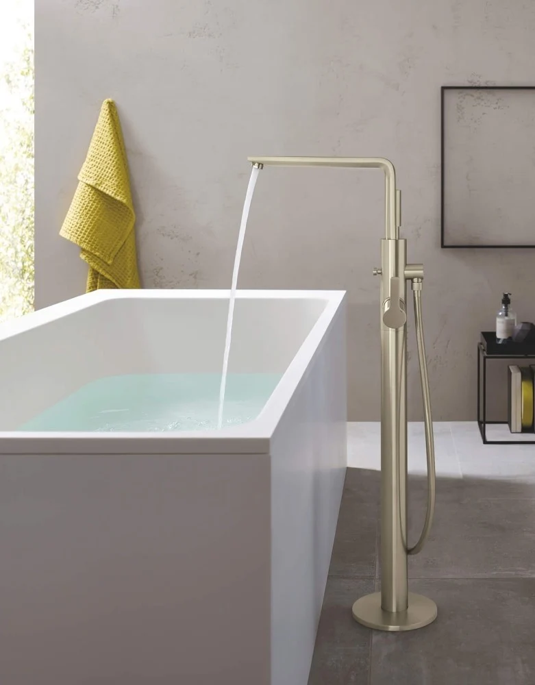 Grohe Lineare Baterie cada freestanding, nichel mat (brushed nickel)