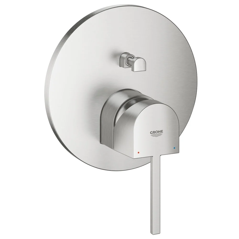 Grohe Plus Baterie cada dus incastrata, 2 iesiri, aspect inox (supersteel)