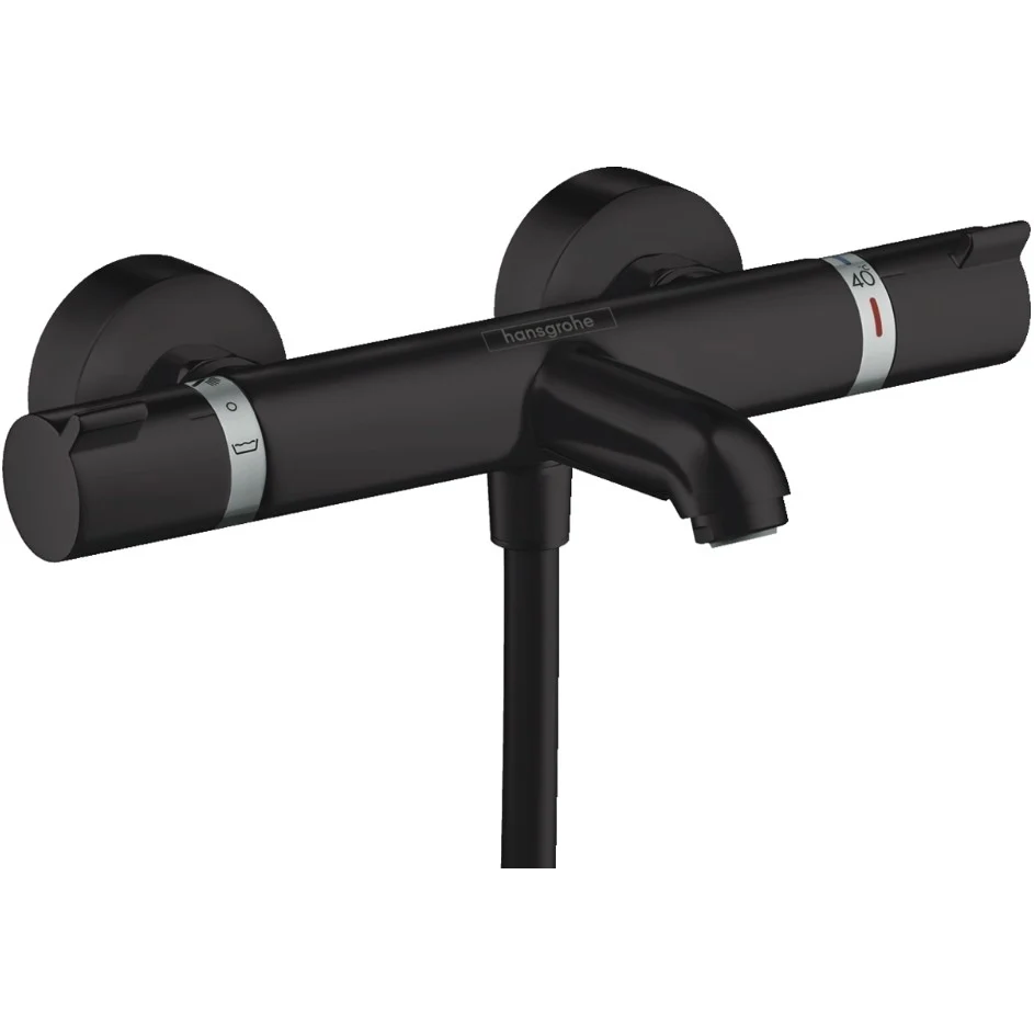 Hansgrohe Ecostat Comfort Baterie cada dus cu termostat, negru mat