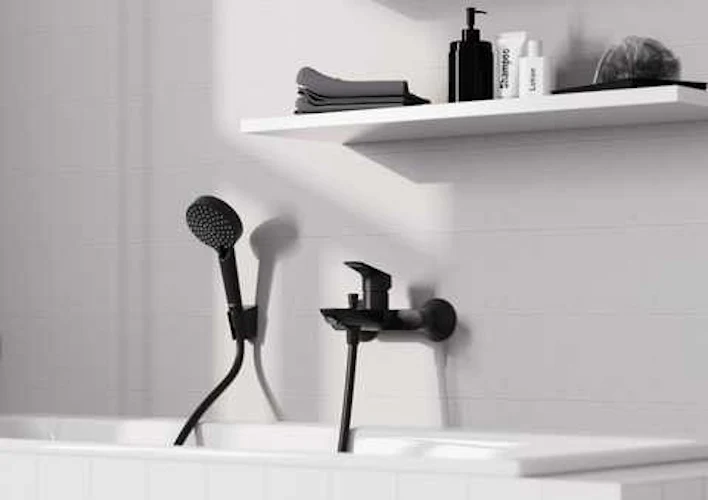 Hansgrohe Logis Baterie cada dus monocomanda, negru mat