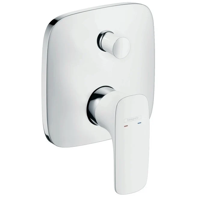 Hansgrohe PuraVida Baterie cada dus monocomanda incastrata, alb/crom