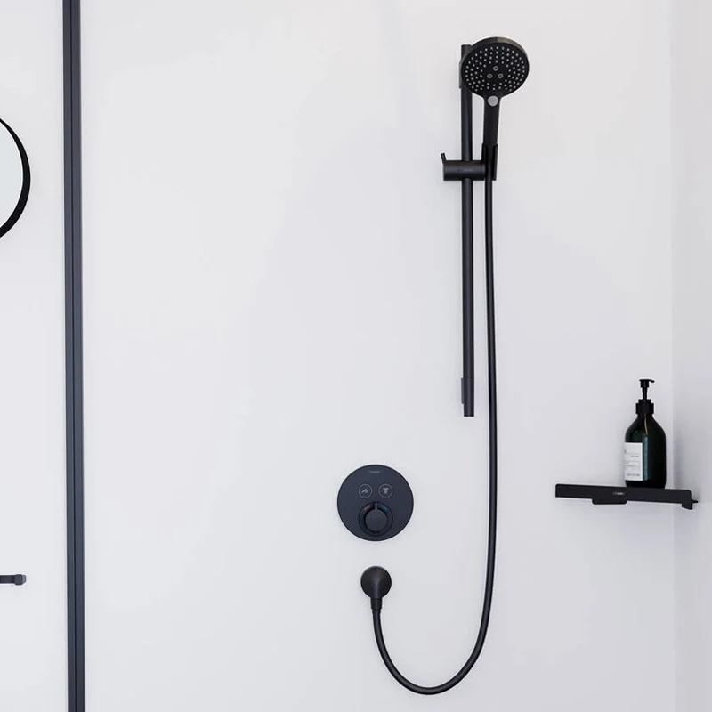 Hansgrohe ShowerSelect S Baterie cada dus cu termostat, incastrata negru mat