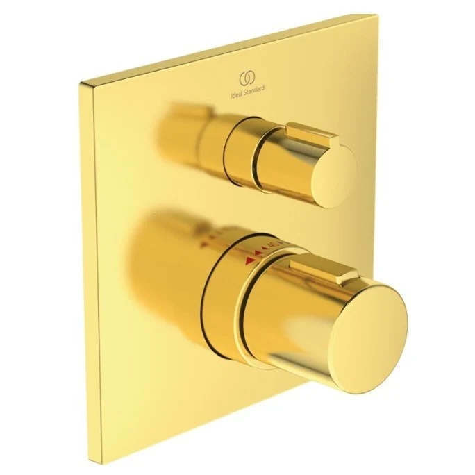 Ideal Standard CeraTherm C100 Baterie cada dus cu termostat, incastrata, auriu mat (brushed gold PVD)