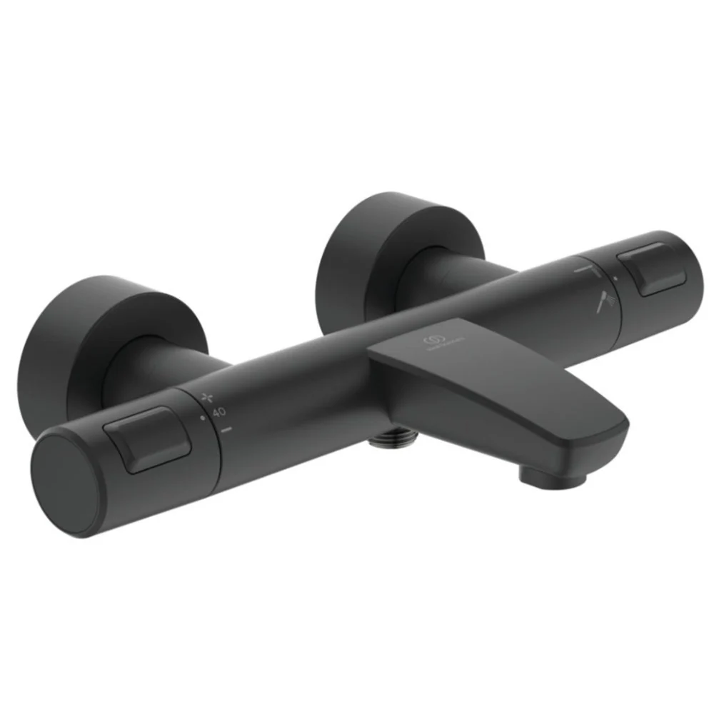 Ideal Standard CeraTherm T25 Baterie cada dus cu termostat, negru mat (silk black)