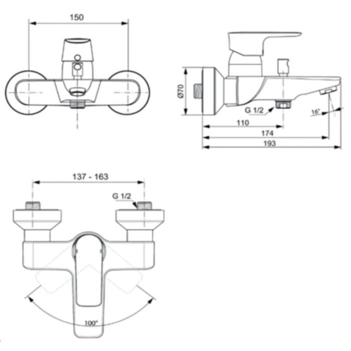 Ideal Standard Connect Air Baterie cada dus