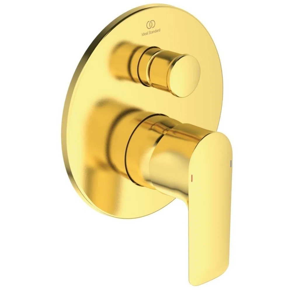 Ideal Standard Connect Air Baterie cada dus incastrata, auriu mat (brushed gold PVD)