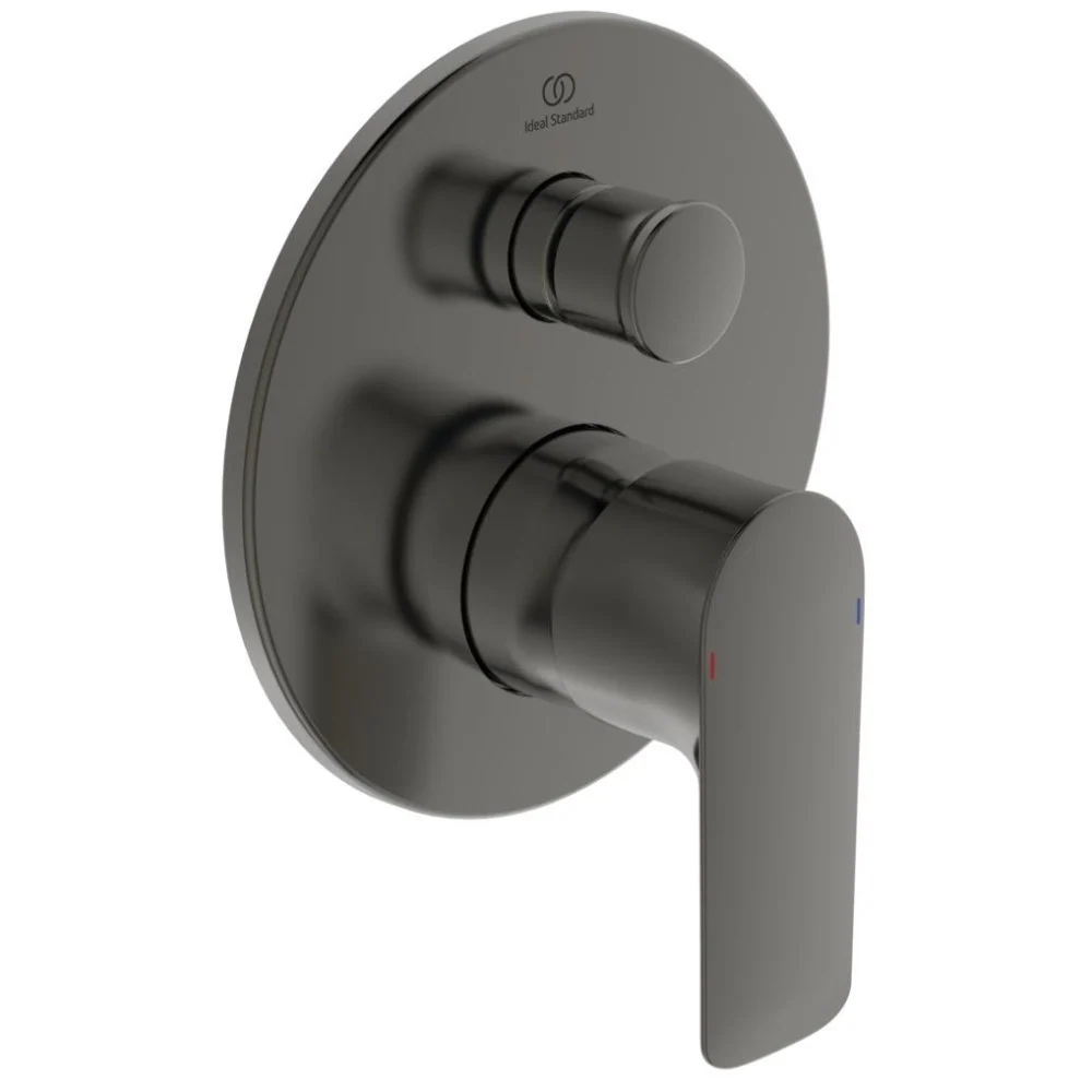 Ideal Standard Connect Air Baterie cada dus incastrata, gri inchis (magnetic grey PVD)