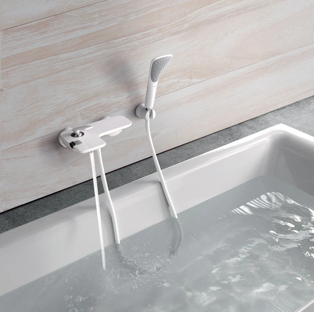 Kludi Balance White Baterie cada dus monocomanda, alb