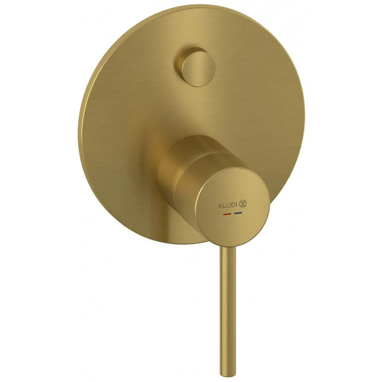 Kludi Bozz Baterie cada dus monocomanda incastrata Ø15 cm, auriu periat (brushed gold)