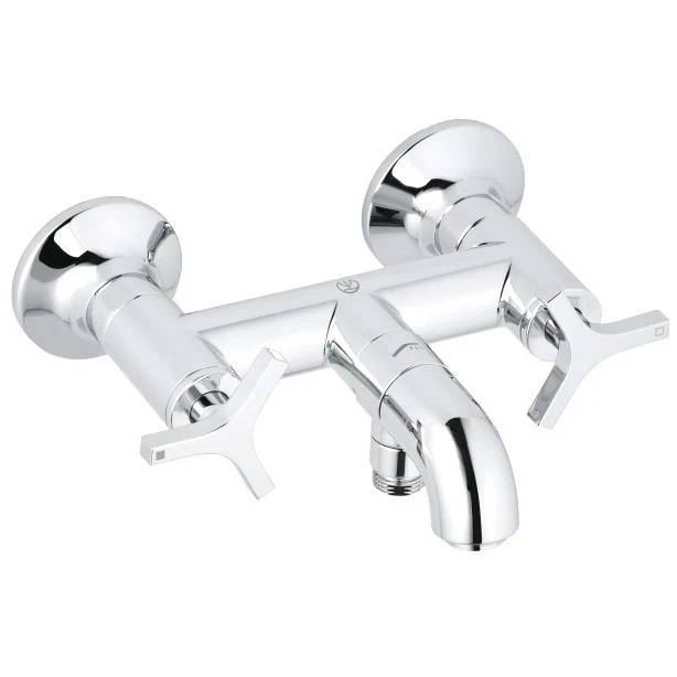 Kludi Nova Fonte Deco Baterie cada dus dubla comanda, crom