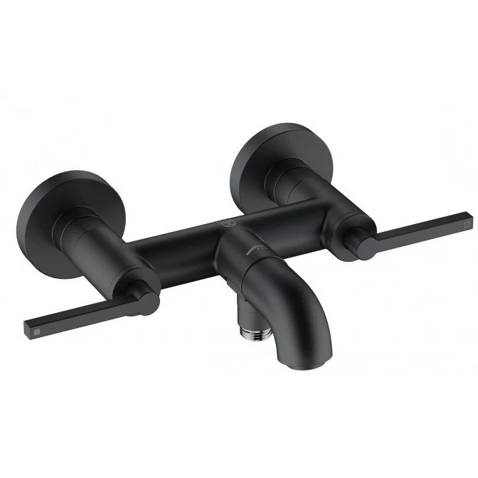 Kludi Nova Fonte Puristic Baterie cada dus dubla comanda, negru mat