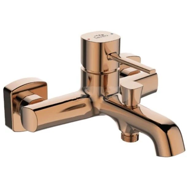 Laveo Pola Baterie cada dus monocomanda, auriu roze (rose gold)