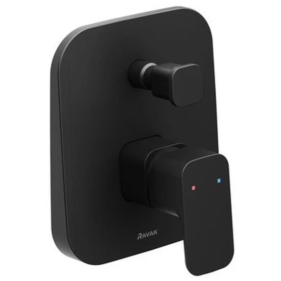 Ravak 10° Baterie cada dus monocomanda incastrata, negru mat