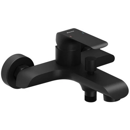 Ravak Flat Baterie cada dus monocomanda, montaj pe perete, negru mat