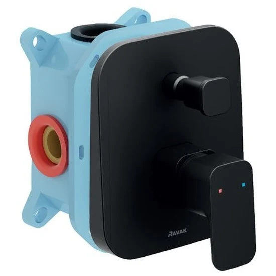 Ravak 10° Free Baterie cada dus monocomanda incastrata, negru mat