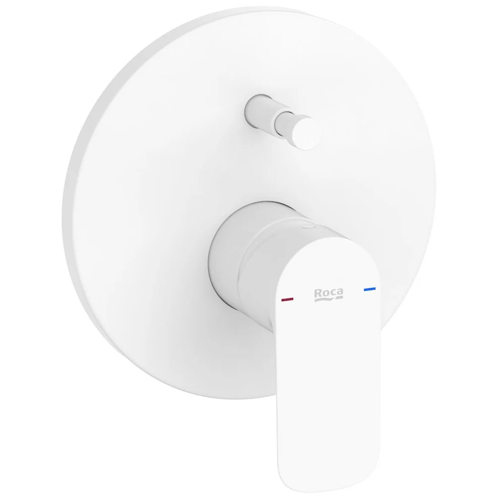 Roca Cala Baterie cada dus monocomanda incastrata, alb