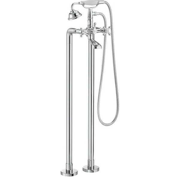 Roca Carmen Baterie cada freestanding dubla comanda, crom