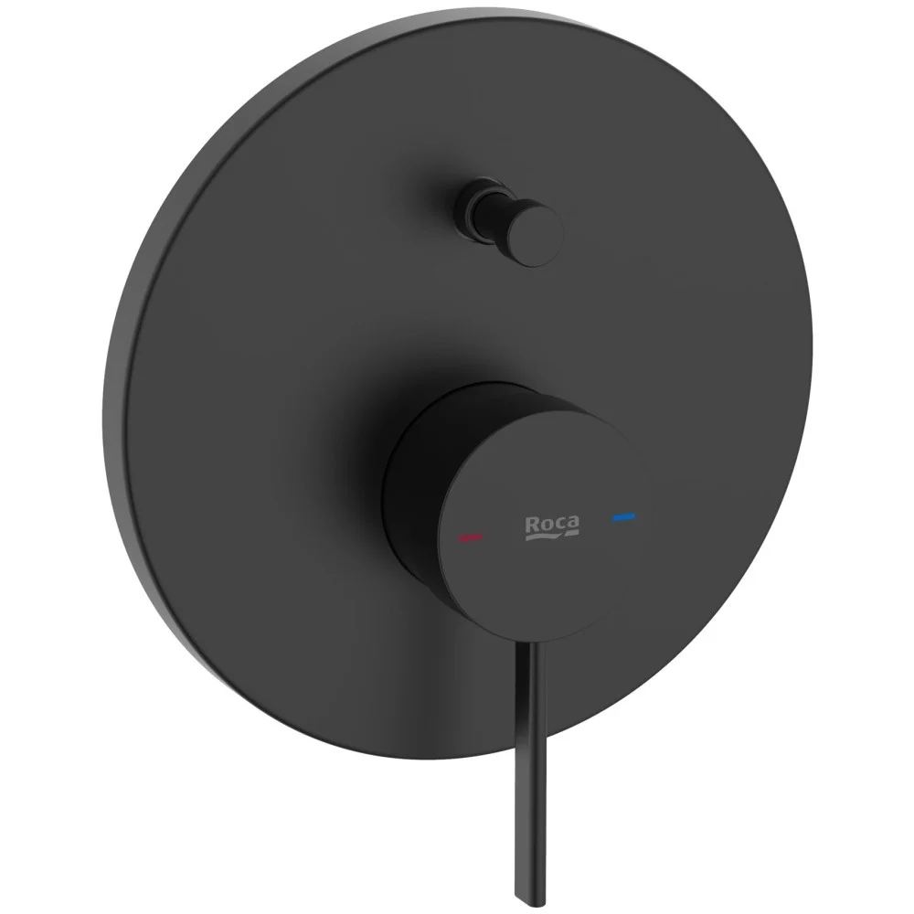 Roca Ona Baterie cada dus monocomanda, incastrata, negru mat