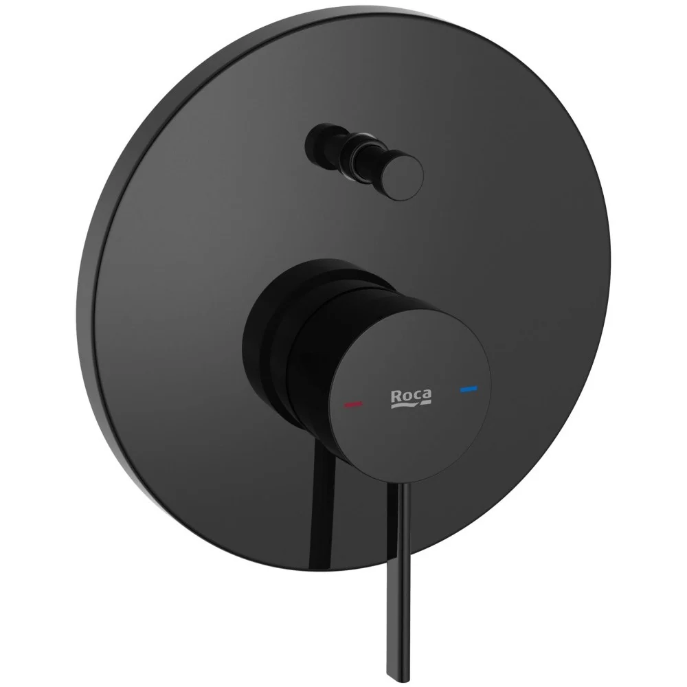Roca Ona Baterie cada dus monocomanda, incastrata, negru lucios (titanium black)