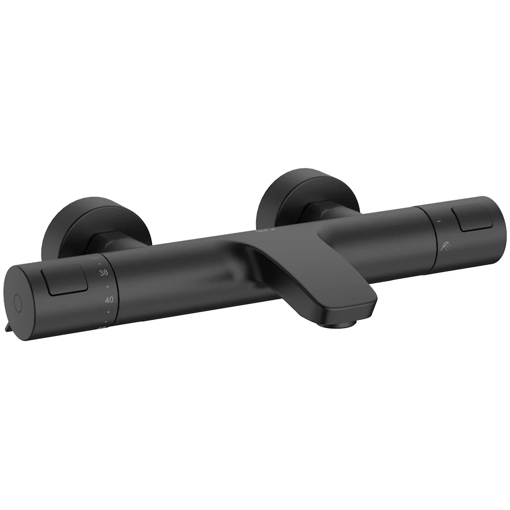 Roca T-500 Baterie cada dus cu termostat, negru mat