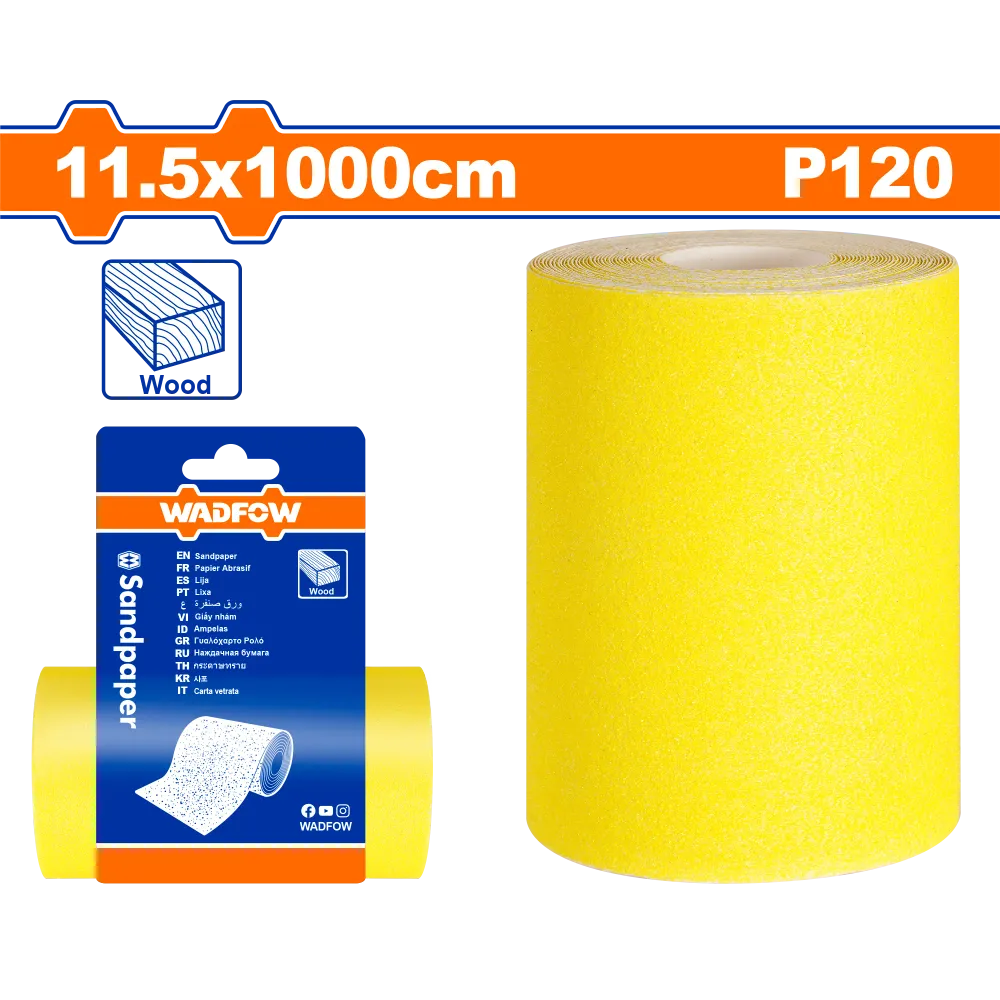 Rola smirghel pentru perete Wadfow, 11.5cmx10m, granulatie P120